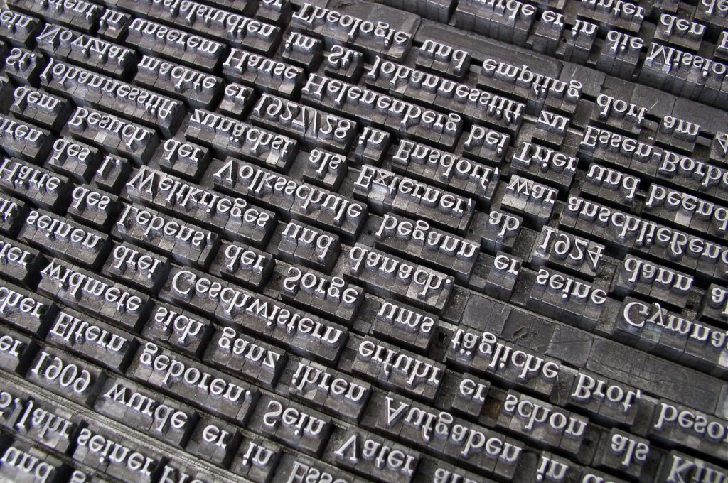 Typewriter font for different languages.